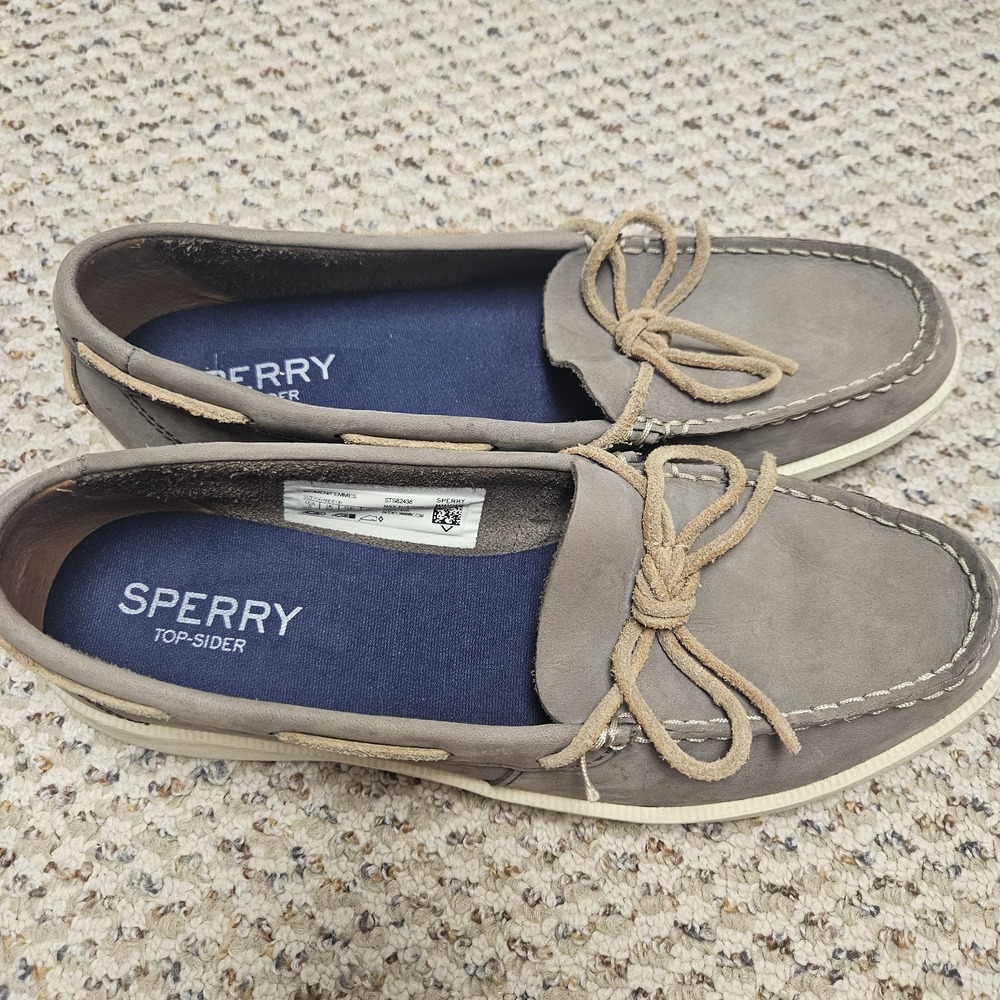 SPERRY Top-Sider Oasis Canal Women's Boat Shoes - Gray Leather - Size 9
